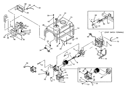 Part Location Diagram of 91859G Generac Use 91859j Stator